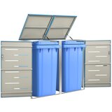 vidaXL dvojna lopa za smetnjak 138x77,5x112,5 cm nerjaveče jeklo Cene