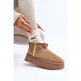 Boto Snow boots on platform with light brown pattern Udra | Shoptok.si