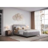 MID.YOU OBLAZINJENA POSTELJA 180 cm x 200 cm , les, tekstil, leseni material barve grafita | Shoptok.si