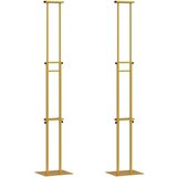  Stalci za sajmove 2 pcs Zlatno 30 x 24 x 208 cm Željezo | shoptok.hr