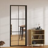 Furnova Notranja vrata ESG steklo in aluminij 83x201,5 cm črna, (21944541) Cene