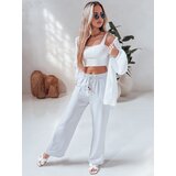 DStreet Spodnie damskie materiałowe wide leg LINESSA białe | Shoptok.si