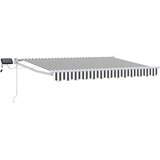 Ručna zlačivna tenda s LED diodama 3 5 x 2 5 m - Bijeli Antracit i bijela 3 5 x 2 5 m | shoptok.hr