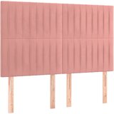 Maison Chic Posteljno vzglavje - Vzglavna omarica 4 kosa roza 72x5x78/88 cm žamet, (22077252) Cene