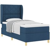  Krevet s opruga kutije s uzglavljem Plava 200 x 90 cm tkanina | shoptok.hr