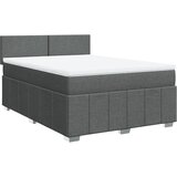 Maison Chic Box spring postelja - Vzmetna postelja z vzmetnico temno siva 160x200 cm blago SL5216, (21903291) | Shoptok.si