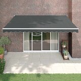 Tenda na uvlačenje antracit 4,5 x 3 m od tkanine i aluminija | shoptok.hr