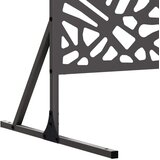  Zaslon za privatnost 100 x 50 x 180 cm Čelik Crna - Crna Uzorak kamenčića | shoptok.hr