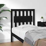  Uzglavlje za krevet crno 80,5 x 4 x 100 cm od masivne borovine | shoptok.hr