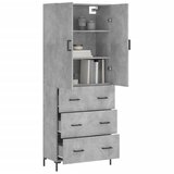  Visoka komoda siva betona 69,5x34x180 cm od konstruiranog drva | shoptok.hr