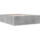  Okvir kreveta boja betona 150x200 cm od konstruiranog drva | shoptok.hr