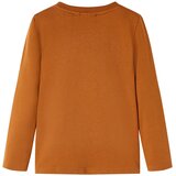  Dječja majica s dugim rukavima boja konjaka 104 | shoptok.hr