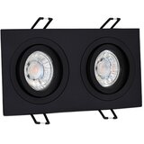 Mitea Lighting M206018 ugradna dupla svetiljka crna pravougaona | ePonuda.com