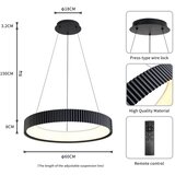  Brilagi - LED prigušiva luster na sajli FALCON MODERN LED/54W/230V 60 cm crna + daljinski upravljač | Eponuda.com