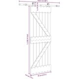 vidaXL Drsna vrata s kompletom vodil 70x210 cm trdna borovina | Shoptok.si