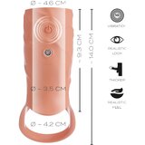 Realistixxx otvorena, vibrirajuća navlaka za penis (prirodna) | shoptok.hr