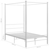  Okvir za krevet s nadstrešnicom bijeli metalni 140 x 200 cm | Eponuda.ba