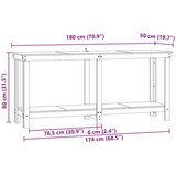  Radni stol Vosak Smeđa 180 x 50 x 80 cm Masivna borovina - Vosak smeđa 180 x 50 x 80 cm | shoptok.hr