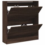 vidaXL Omarica za čevlje dimljeni hrast 80x21x87,5 cm inženirski les | Shoptok.si