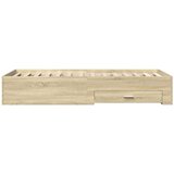 vidaXL Okvir kreveta s ladicama boja hrasta sonome 75x190 cm drveni | shoptok.hr