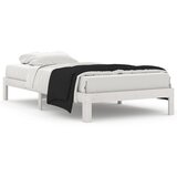 The Living Store Posteljni okvir bel iz trdne borovine 100x200 cm - Posteljni Okvir, (21529673) | Shoptok.si