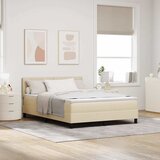  Krevet s opruga kutije s jastukom Krema 160 x 200 cm tkanina | shoptok.hr
