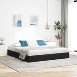  Otomanski krevet s pohranom Crna 160 x 200 cm Baršun | shoptok.hr