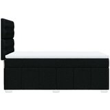 vidaXL Box spring postelja z vzmetnico črna 90x200 cm blago | Shoptok.si