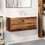 vidaXL Ormarić s ugrađenim umivaonikom boja starog drva 101x39,5x49 cm | shoptok.hr
