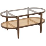 Costway Dvonadstropna kavna mizica s steklenim vrhom 102 x 56 x 47 cm, (5000007168) Cene