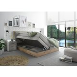 Livetastic postelja boxspring 180 cm x 200 cm , les, tekstil, leseni material svetlo siva | Shoptok.si