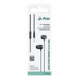 Swissten iPEAX slušalice + mikrofon, žičane, In-ear, 3,5mm, 1,2m, multi kontrola, crne | shoptok.hr