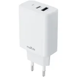 Polnilec z dvema priključkoma USB in USB C Power Delivery 20W, Bela, (5000191754)