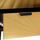 vidaXL Stranska omara s predalom Črna in zlata 60 x 33.5 x 100 cm | Shoptok.si