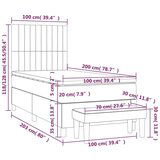  Box spring postelja z vzmetnico taupe 100x200 cm blago, (20894696) | Shoptok.si