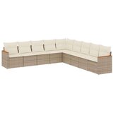  9-dijelni set vrtnih sofa s jastucima bež od poliratana | shoptok.hr