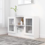 vidaXL Vitrina bela 120x30,5x70 cm iverna plošča Cene