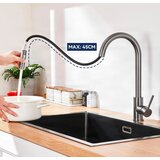 ELITE EDITION Izvlečna kuhinjska armatura v metalno sivi barvi | Pipa KF1410 | Shoptok.si