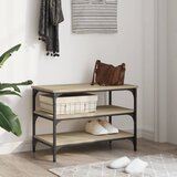  Klupa za cipele boja hrasta 70x38,5x49 cm od konstruiranog drva | shoptok.hr
