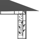  Sjenica s mrežom i LED svjetlosnim trakama 4x3x2,73 m antracit | shoptok.hr