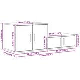  Nočne omarice Siva sonoma Inženirski les 118 x 41 x 40 cm, (22008003) | Shoptok.si