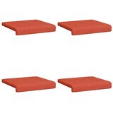  Jastučić za klupu 4 kom. Kord Crvena narančasta Dubina 35 cm - Crvena narančasta 4 | shoptok.hr