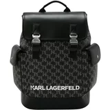 Karl Lagerfeld Nahrbtnik 'KLASSIK' temno siva / črna / bela