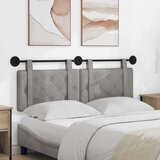  Držeće uzglavlje Zidne Svijetlo siva 150 x 55 x 5 cm Baršun - Svjetlosiva 140 cm bez LED | shoptok.hr