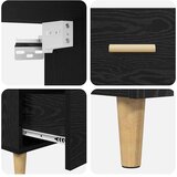 vidaXL Highboard 2 pcs Crni hrast 69,5 x 34 x 180 cm Konstruirano drvo | shoptok.hr