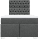  Krevet box spring s madracem tamnosivi 120 x 190 cm tkanina | shoptok.hr