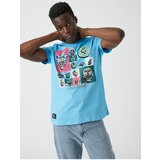 Koton T-Shirt - Blue - Fitted | Shoptok.si