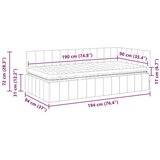 vidaXL Kutni okvir kreveta s madracem Tamno siva 90 x 190 cm Baršun | shoptok.hr