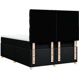  Krevet s oprugama i madracem crni 140 x 190 cm od tkanine | shoptok.hr