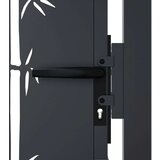 vidaXL Vrtna vrata antracit 105 x 80 cm čelična s uzorkom bambusa | shoptok.hr